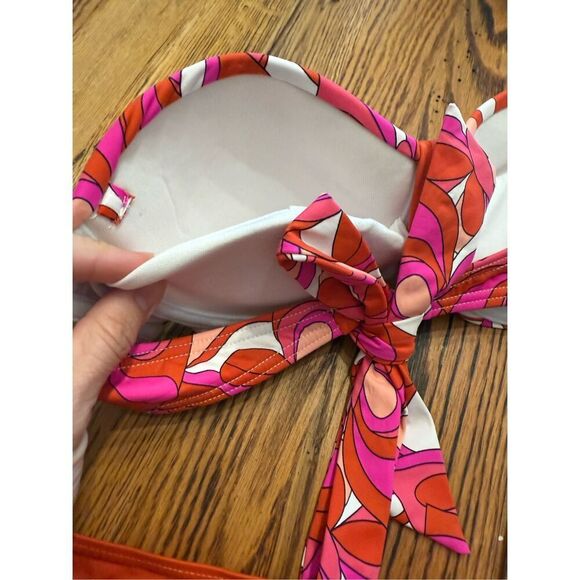 Lascana for Venus Orange Two Piece Swimsuit Bikini Set Size 6 Bottom and A Top - Picture 5 of 6